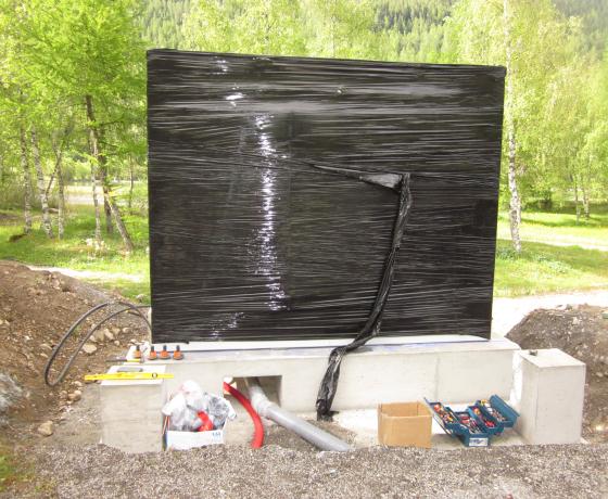 Toilette en cours de pose