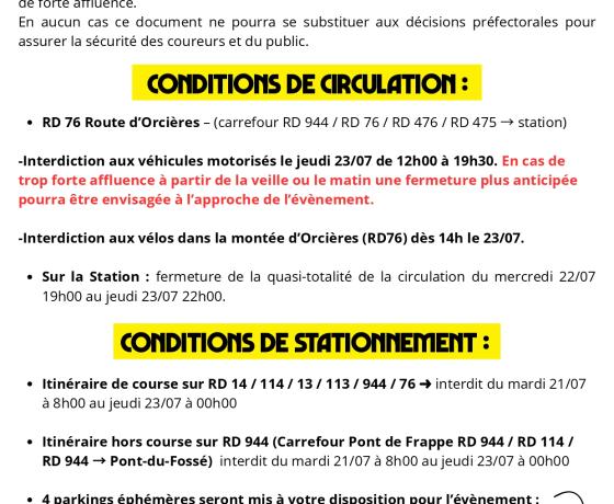 Circulation est stationnement Orcieres